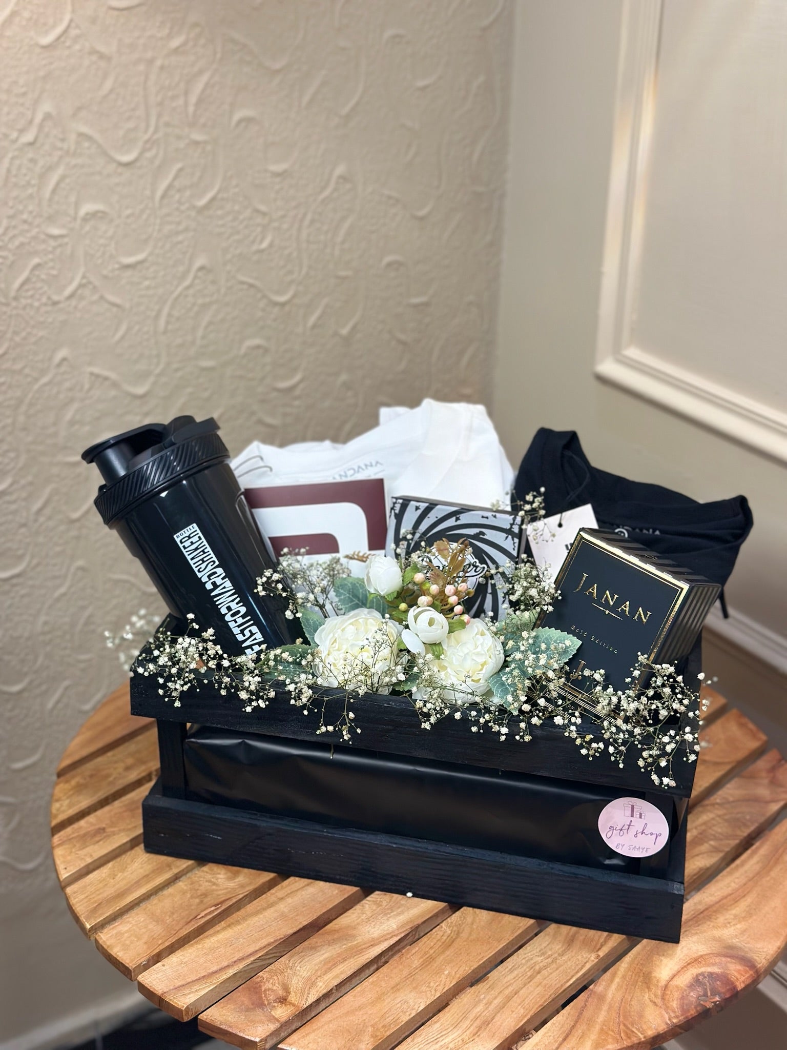 Black Wooden Crate For Him