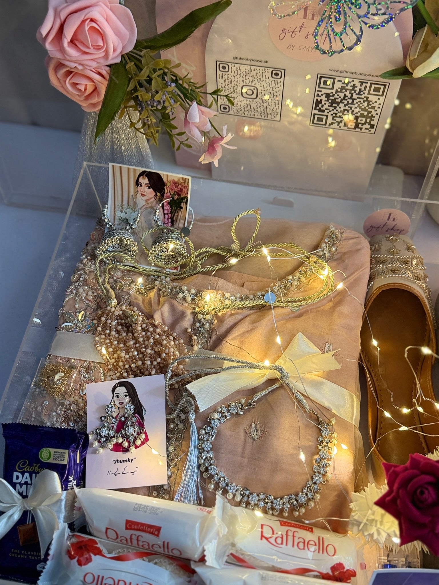 Pink and Gold Premium Acrylic Box For Her