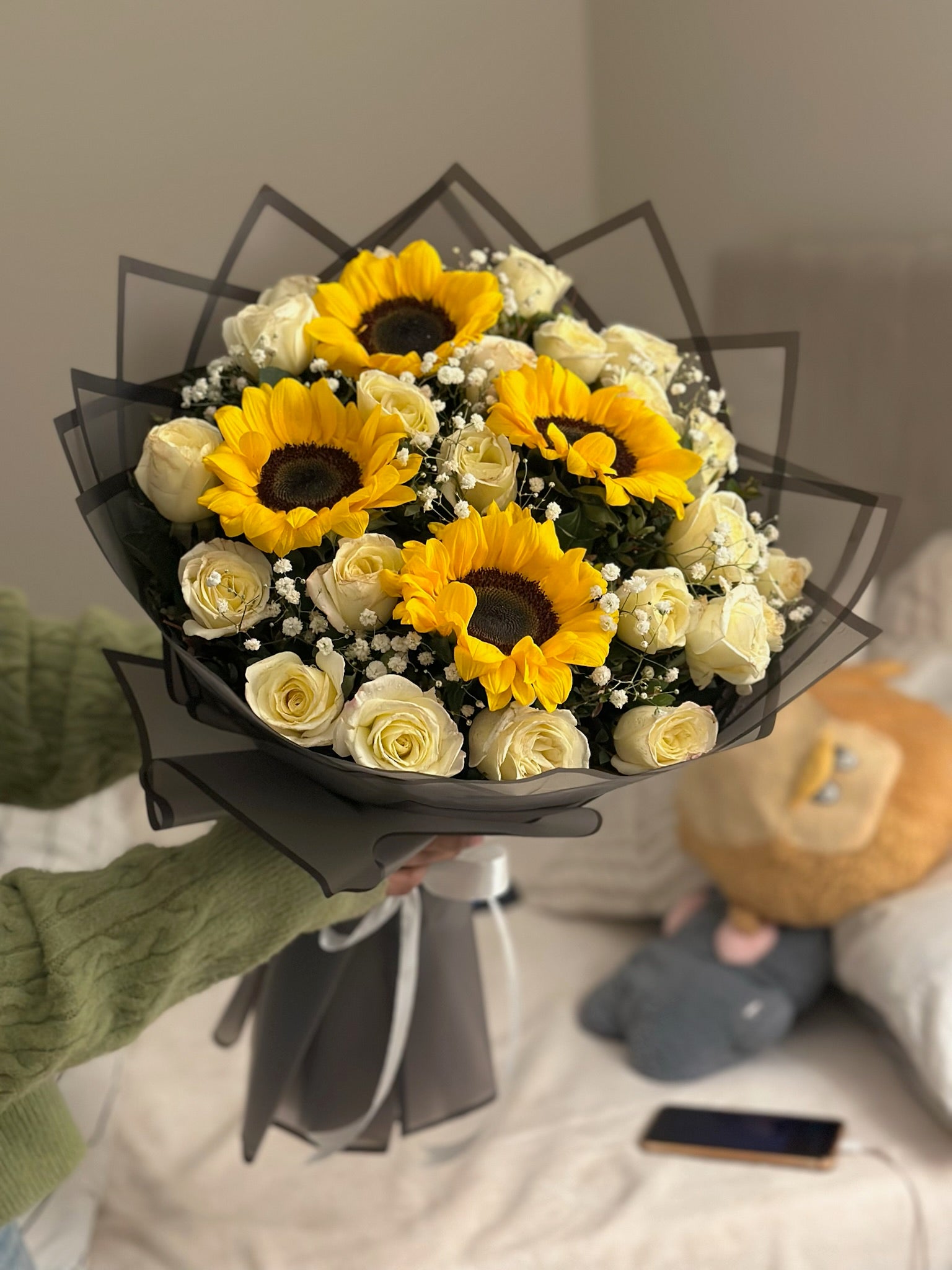 Sunflowers & Roses Bouquet