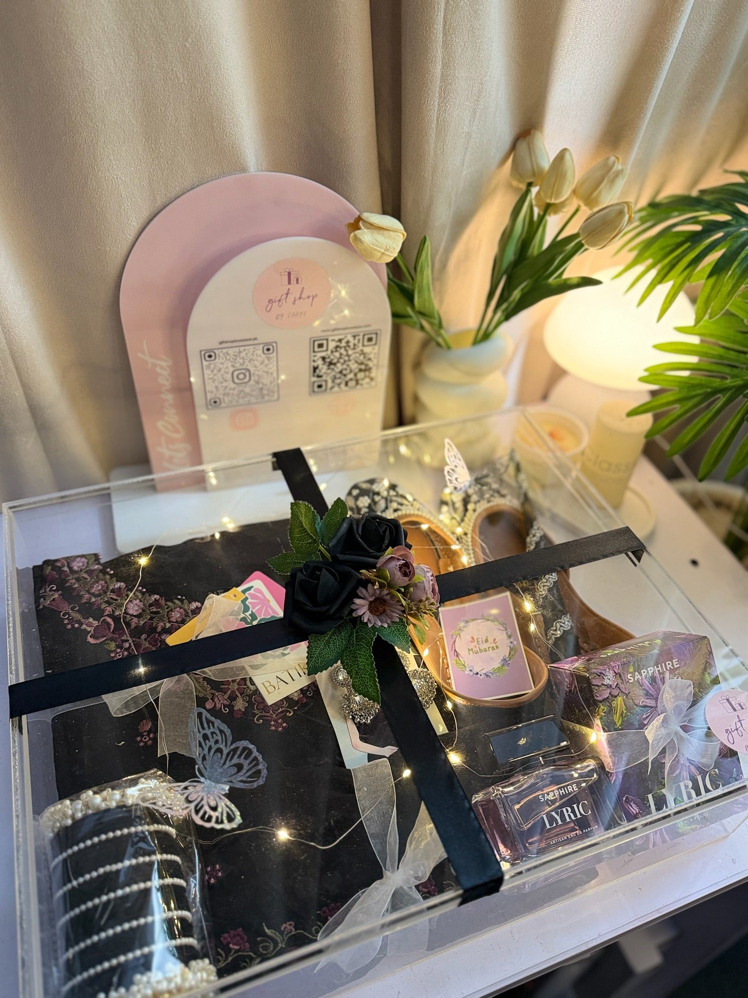 Black Acrylic Hamper