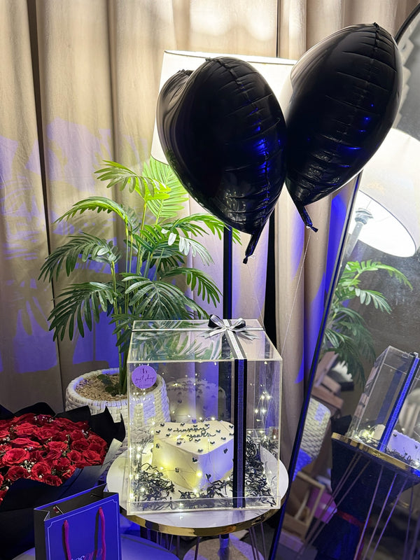 Cake and Flowers with Gift