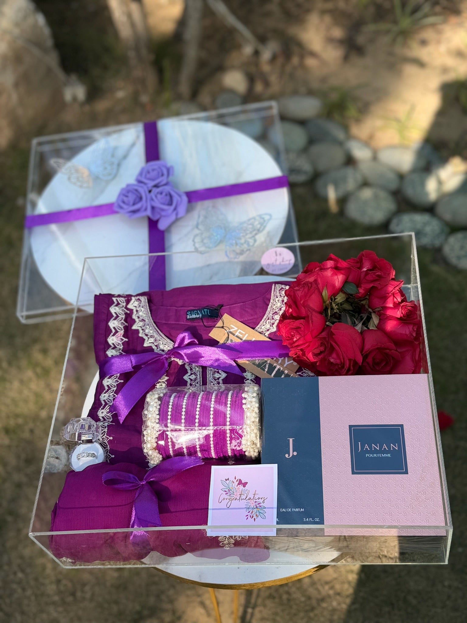 Purple Themed Acrylic Box For Her