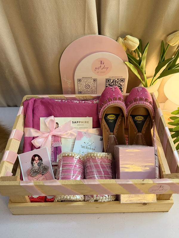 Pink Wooden Crate For Her