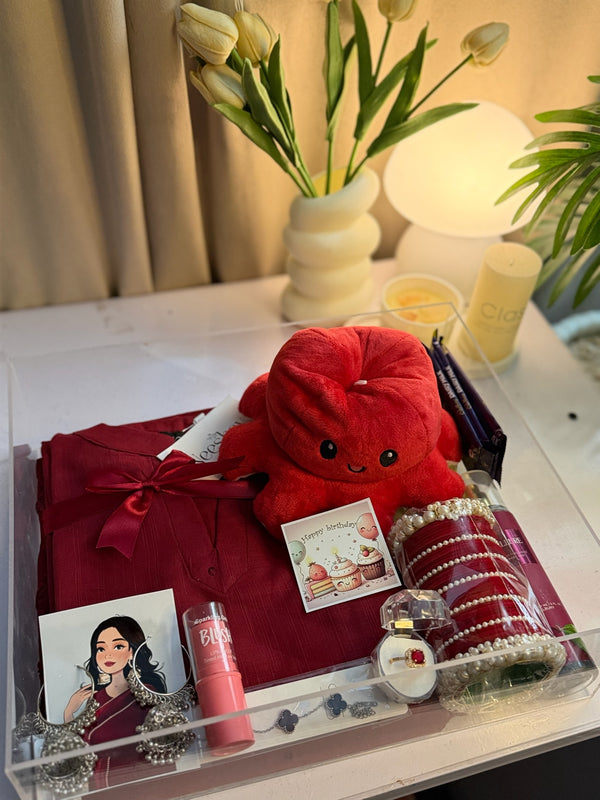 Red Acrylic Box For Her