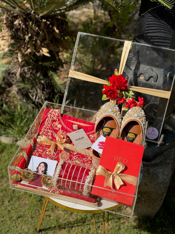 Red Theme Acrylic Box For Her