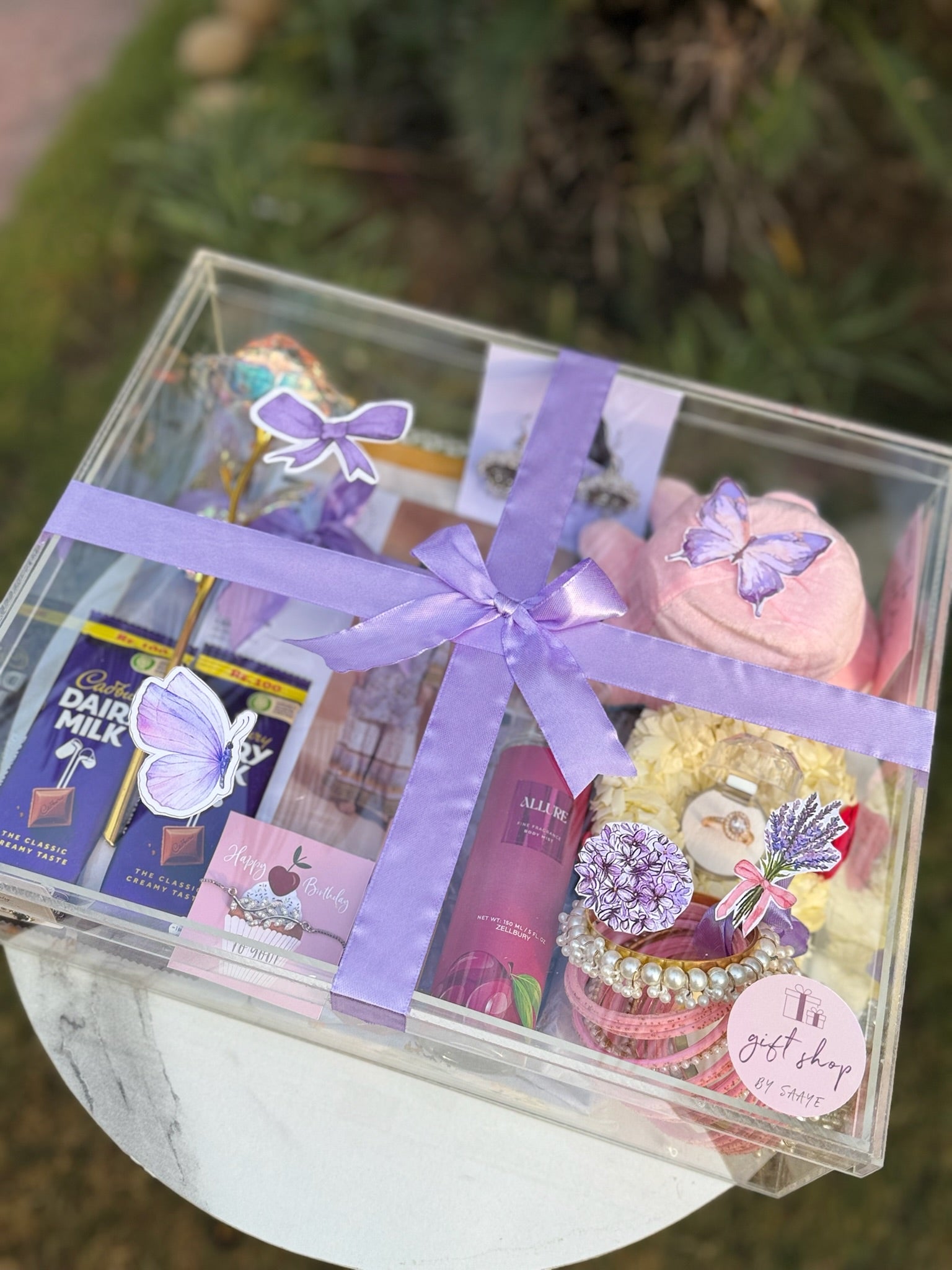 Lilac & Pink Acrylic Box For Her