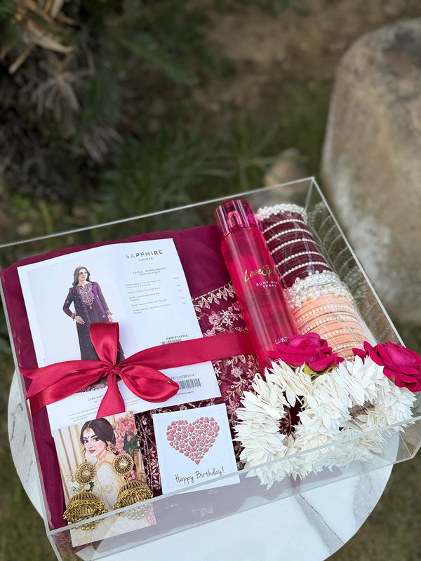 Red Themed Acrylic Box For Her