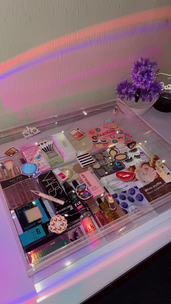 Wrapped With Love Premium Acrylic Makeup Box