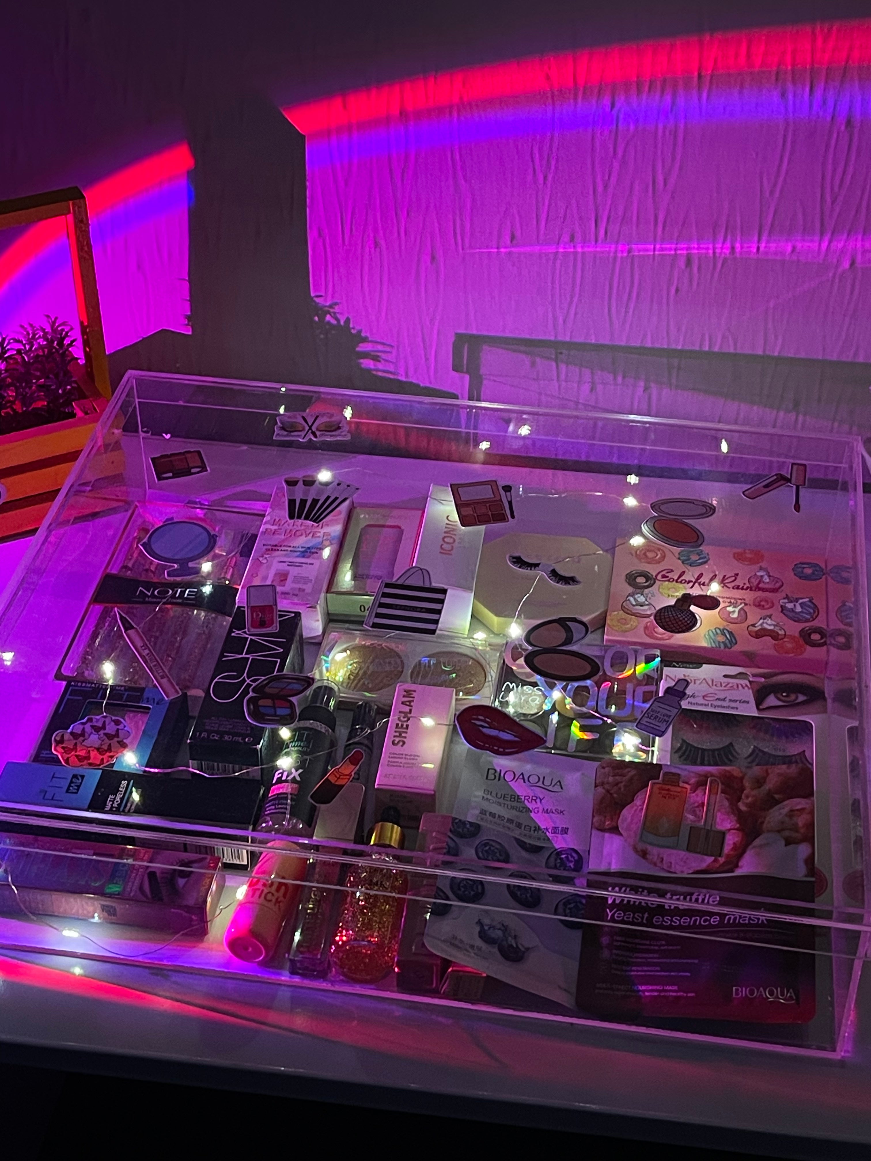 Wrapped With Love Premium Acrylic Makeup Box