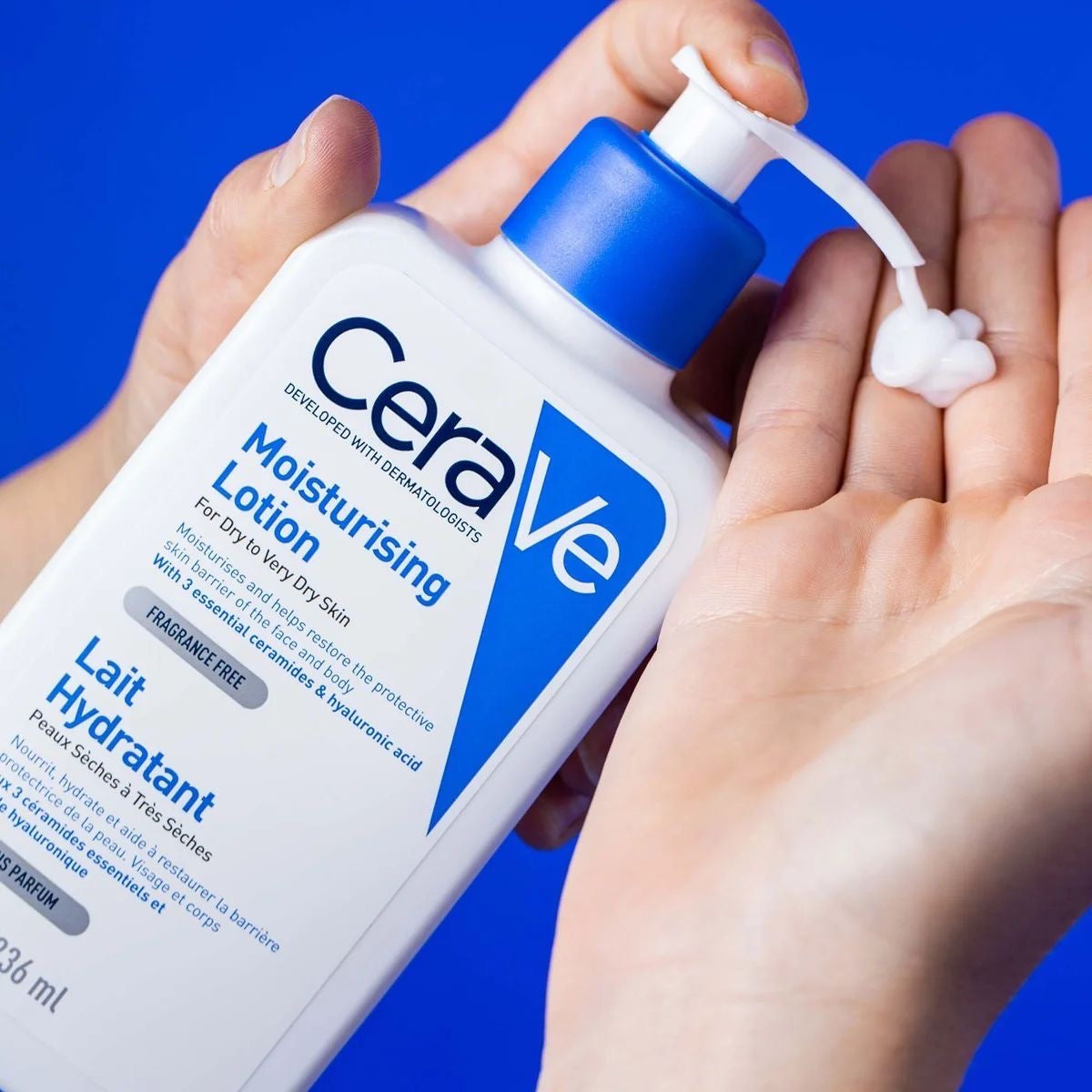Cera ve hydrating facial cleanser and moisturizing lotion both for