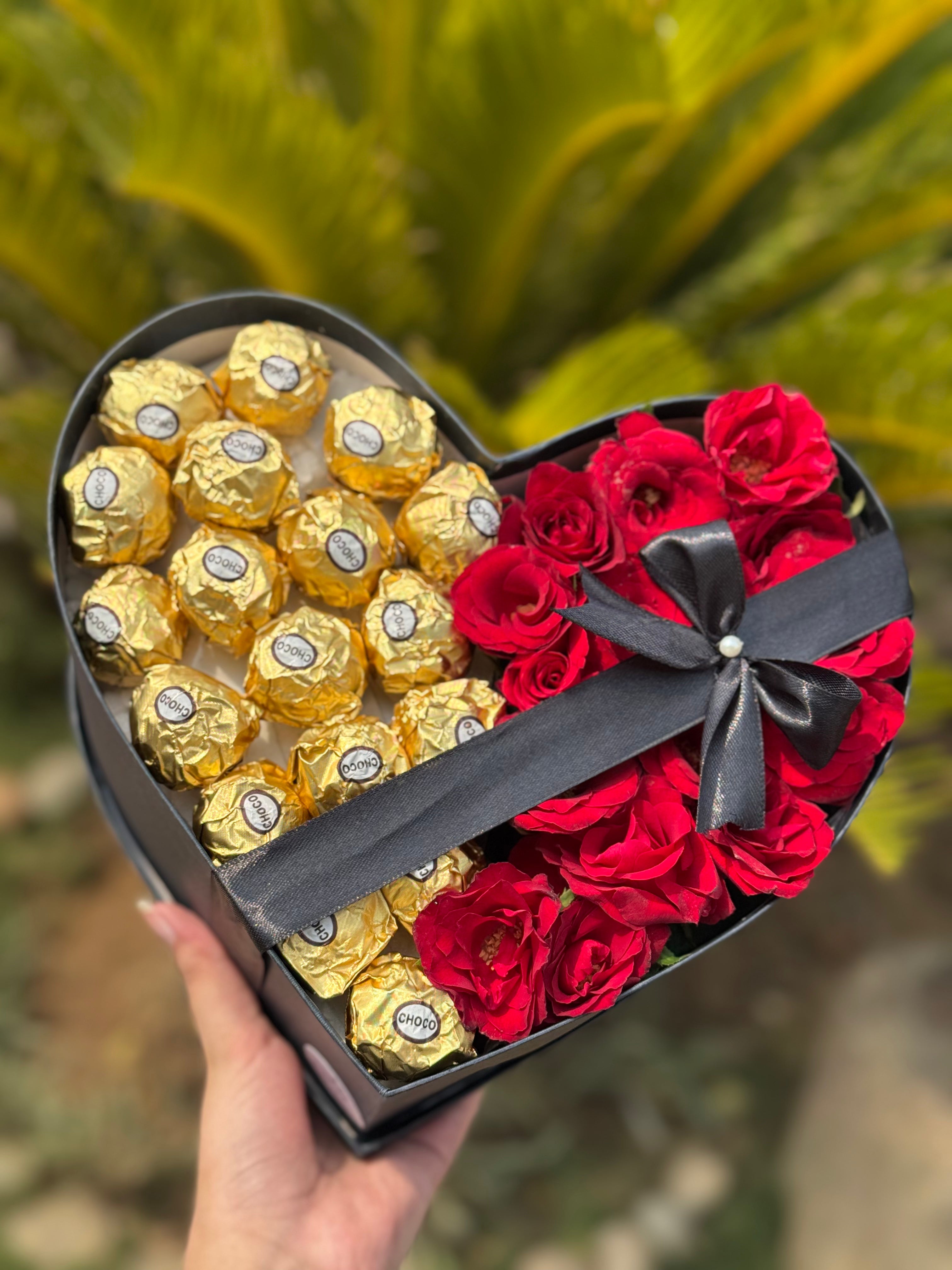 Chocolate Romance and flower box