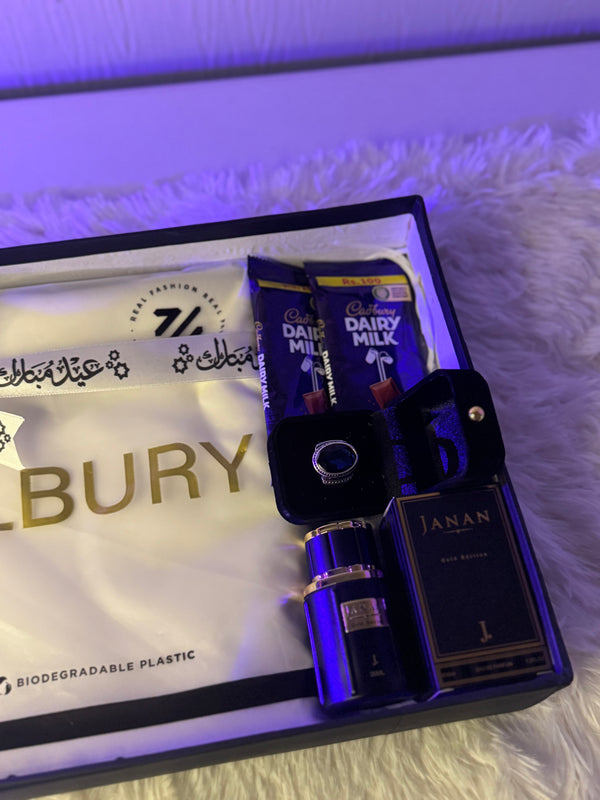 Luxury Men’s Giftbox – Branded Suit, Perfume, Ring & Chocolates