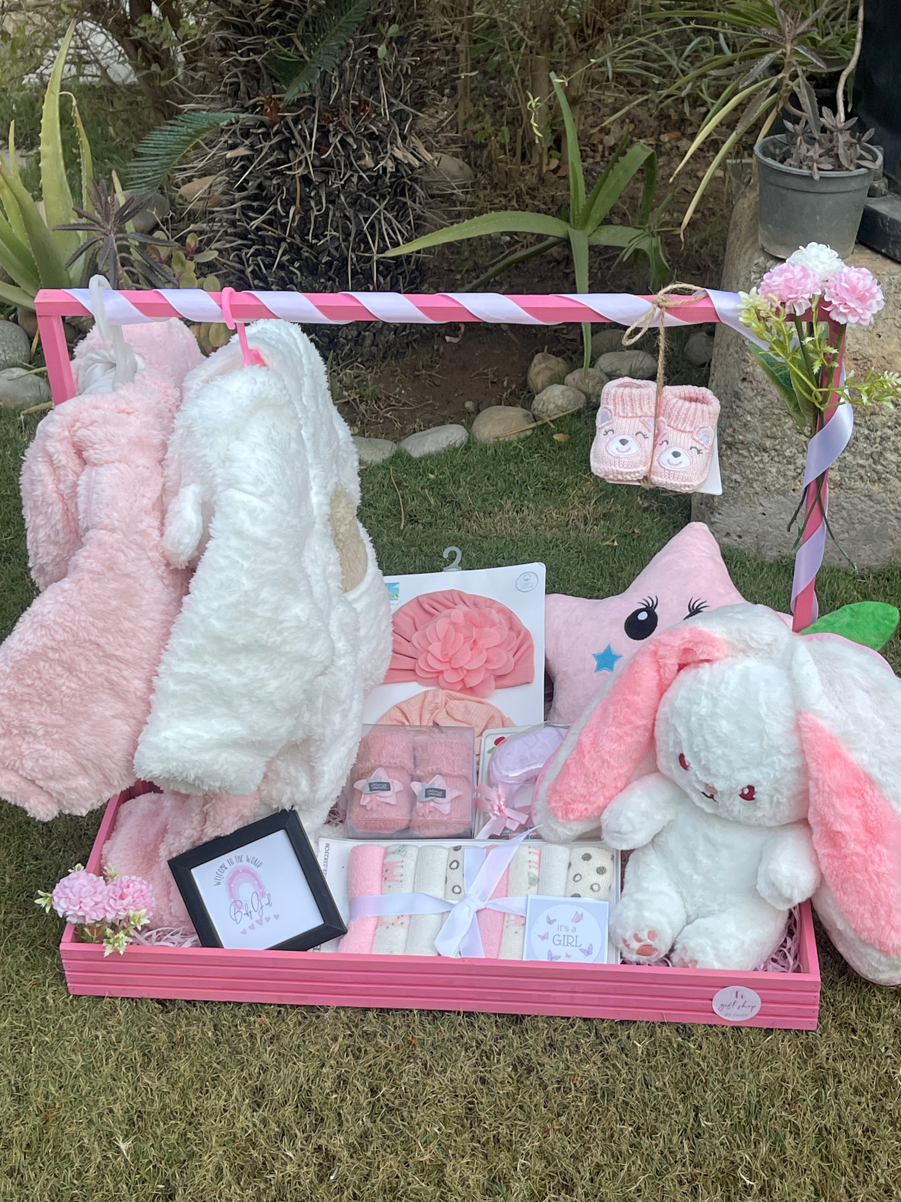 Premium Baby Girl Welcome Basket