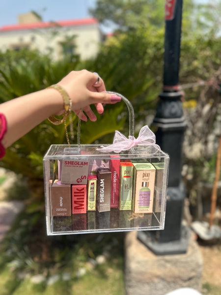Luxury Beauty Acrylic Basket – Pixi, Rhode, Milk, Sheglam & More