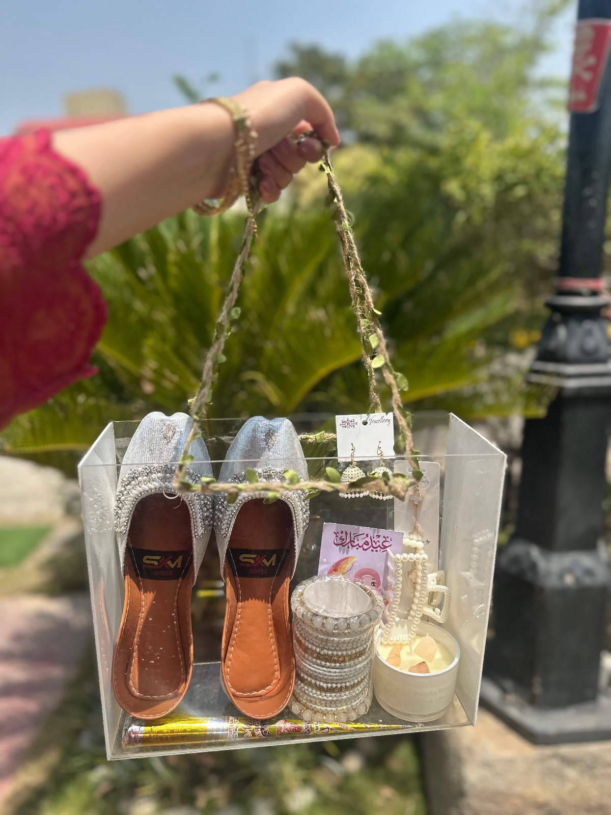 Fancy Acrylic Gift Basket